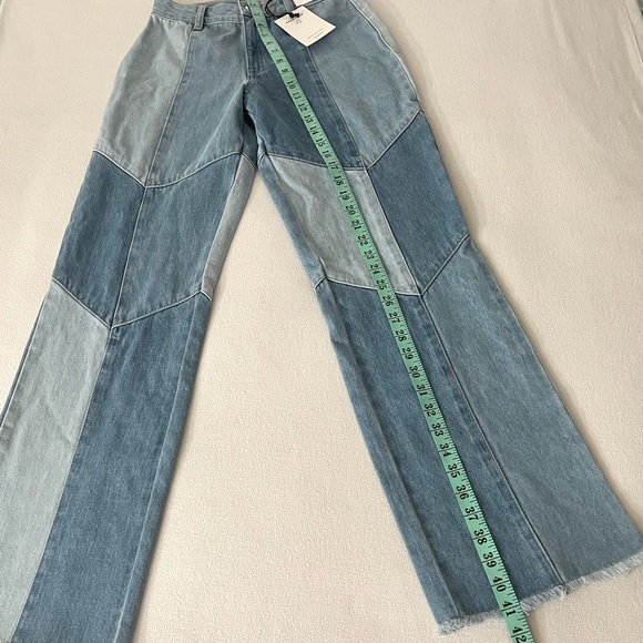 GLASSON Patchwork Mid Rise Denim Jean Sz 6 - Picture 11 of 11